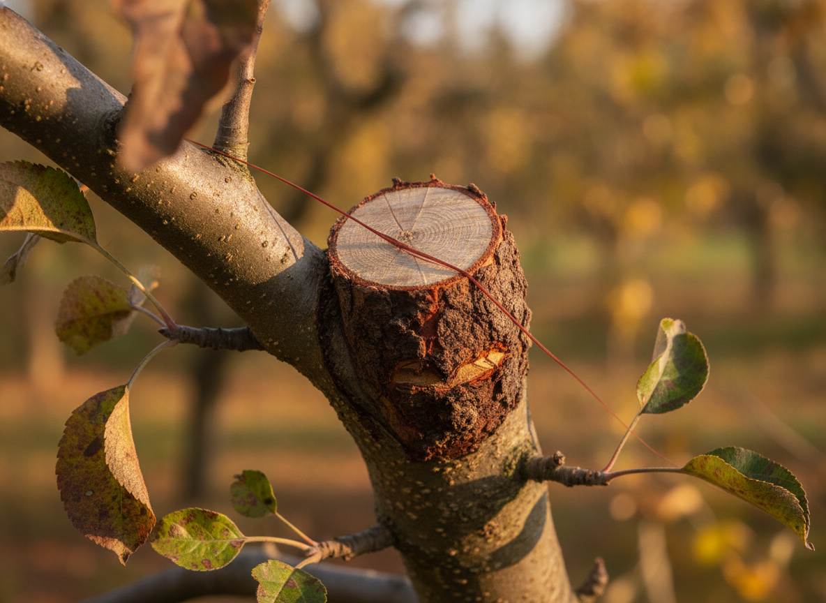 The real reason: canker rides in on autumn cuts