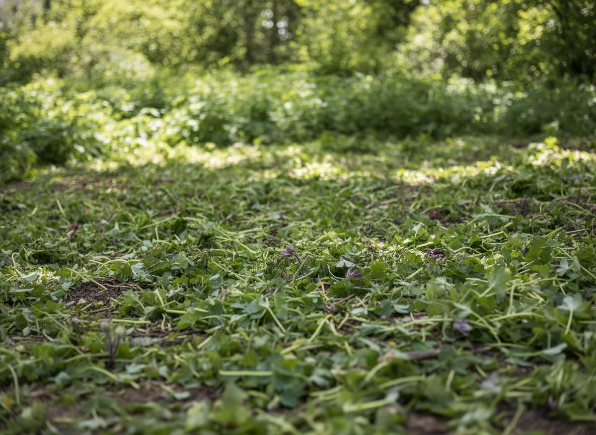 Cut the whole thing to the ground — leaves and all