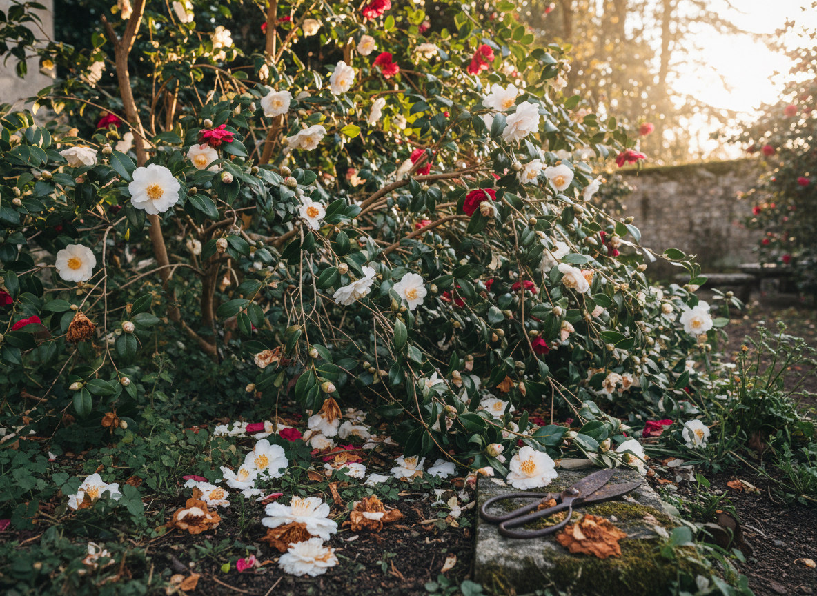 Verwilderde camelia's: wat je nu kunt doen, en waar je beter op wacht
