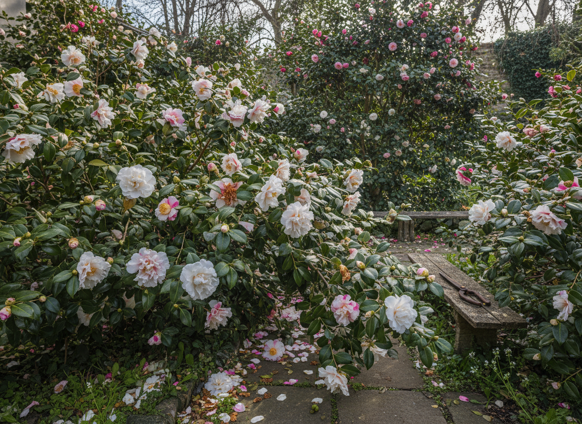 Overgrown camellias: what you can do now, and what to wait for