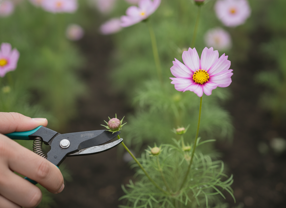 Knip tot een knop, niet de bloem