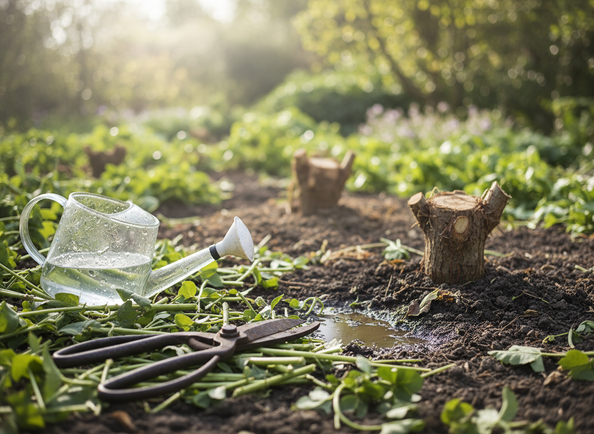 Feed and water the day you cut, then leave it alone