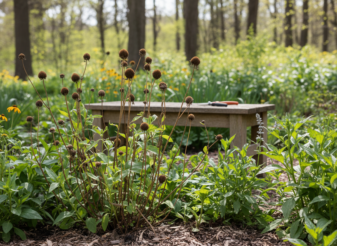 First-year and young plants: leave the cut for next year