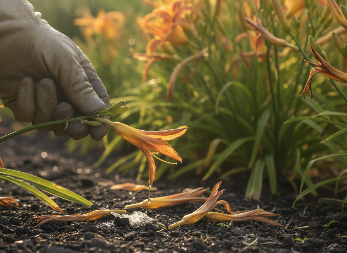 Haal de uitgebloeide bloemen dagelijks weg — en waarom dat slijm ertoe doet