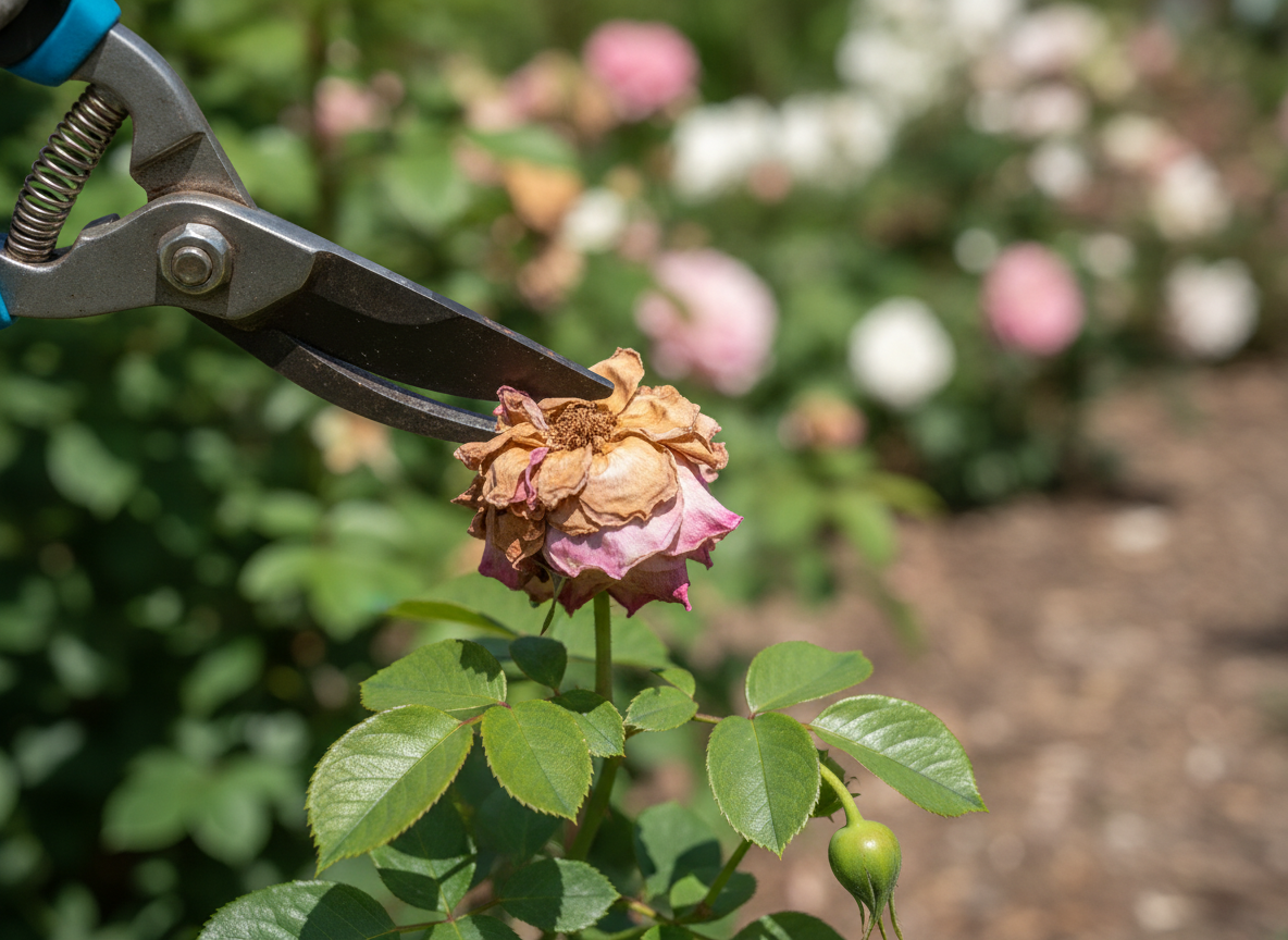 How to snap a rose deadhead