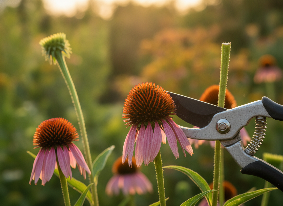 How to deadhead a coneflower without leaving spikes
