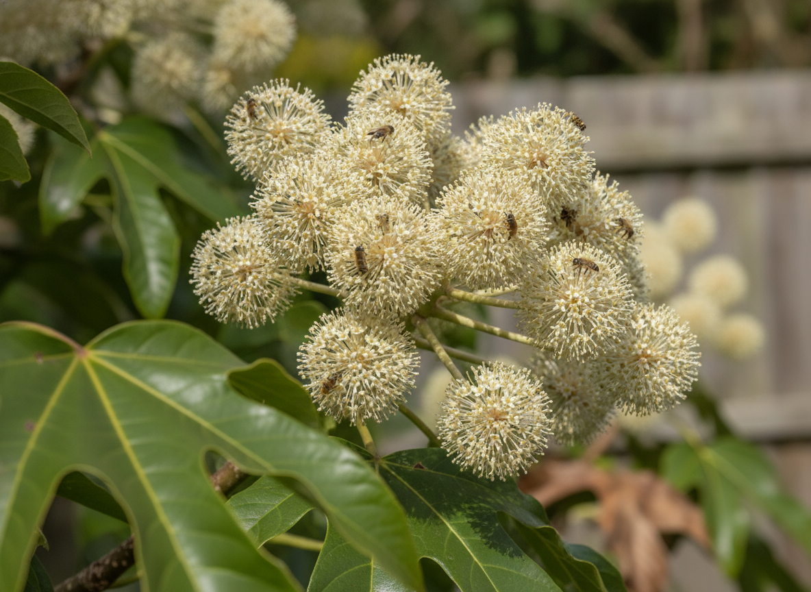 Those sea-urchin flowers are doing a job
