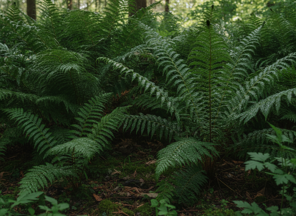 Evergreen ferns: don't cut these at all