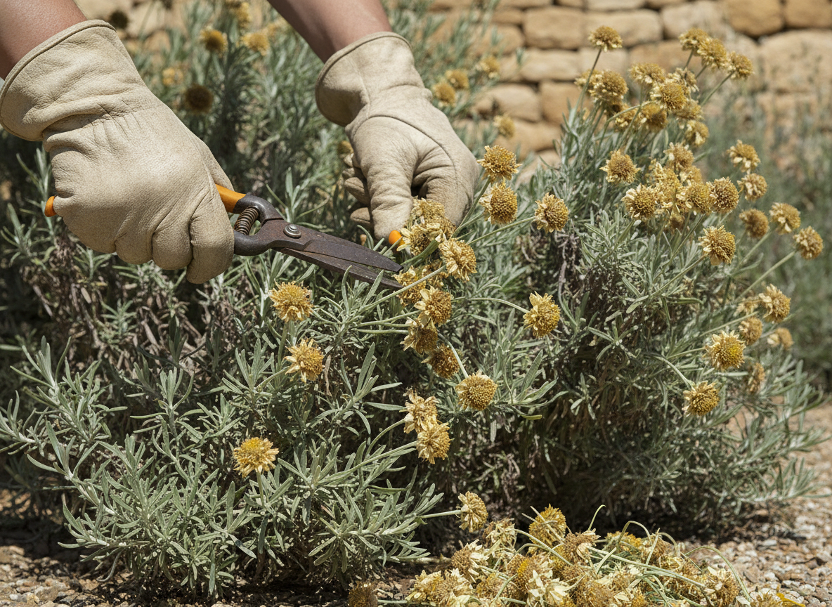 Wanneer scheren: zodra de bloemen verkleuren