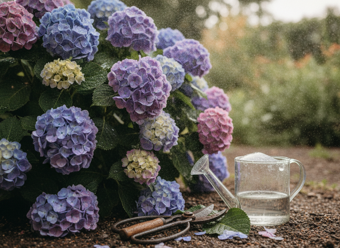 Wat een hortensia in juli echt wil: water, geen schaar