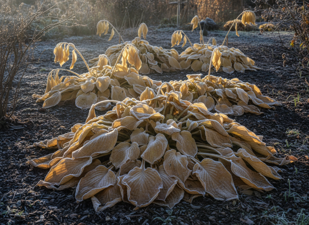 When to actually cut: at collapse, after the first frost