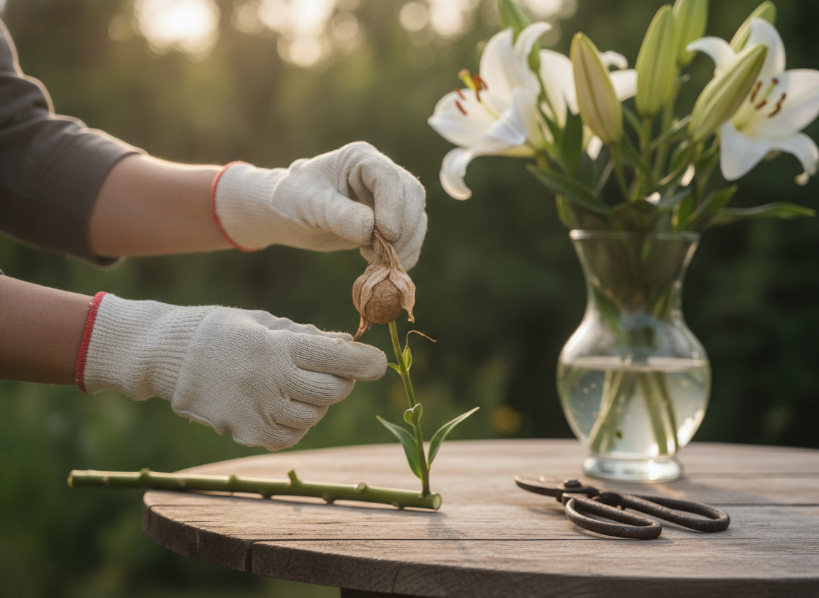 Deadhead the spent bloom — you're really removing a seed pod