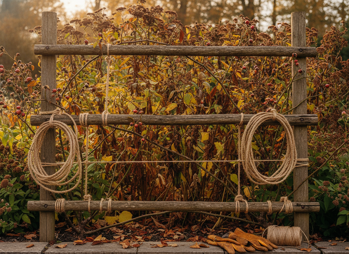 The autumn job: tie in, don't cut back