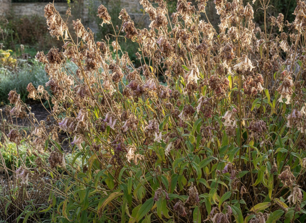 Don't cut the plant back now — and not in autumn either