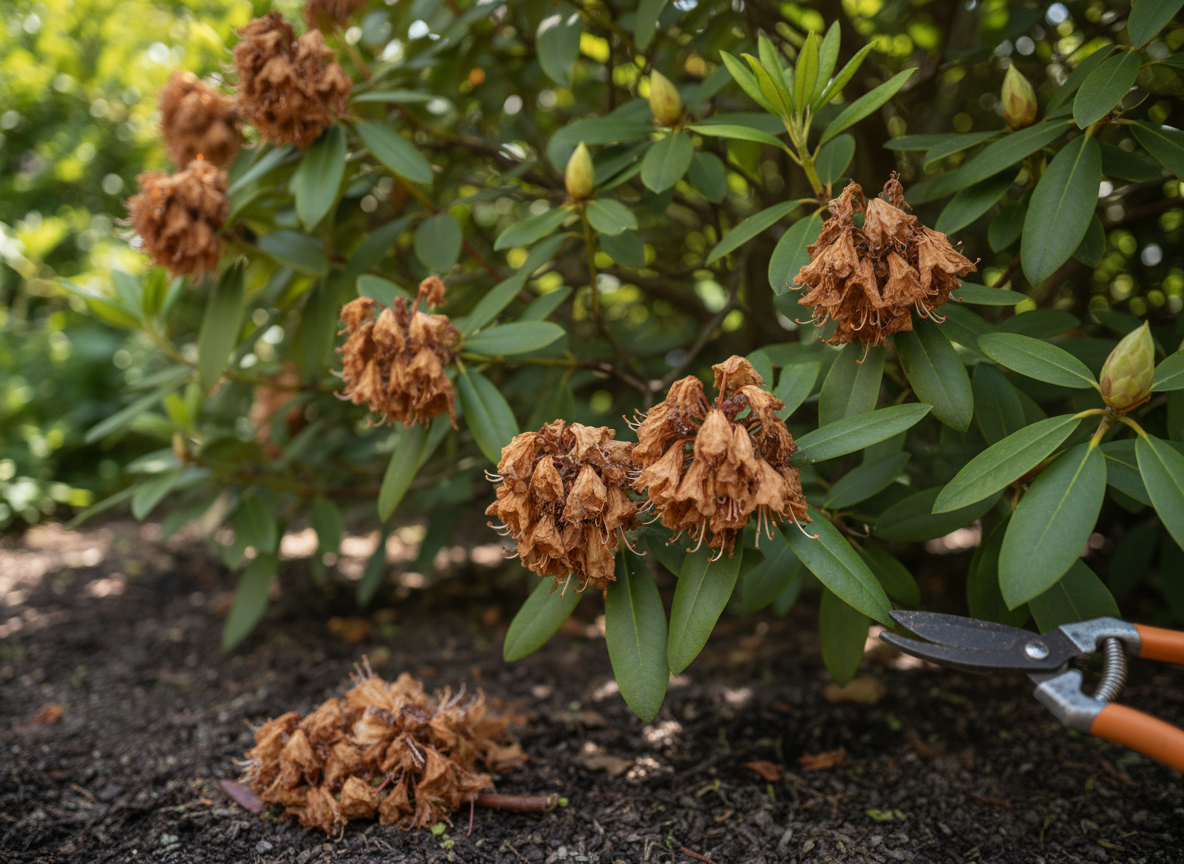 Waarom uitbloei verwijderen bij rhododendron meer uitmaakt dan bij de meeste struiken