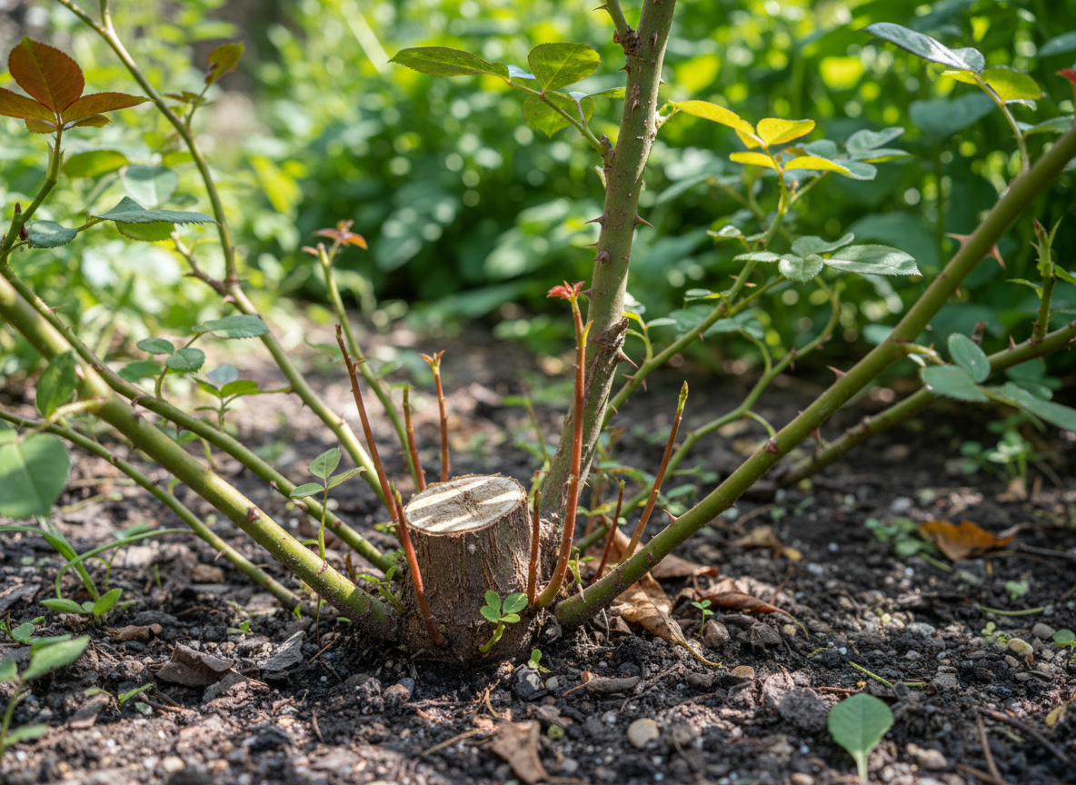 Why a clean snip at soil level multiplies the problem