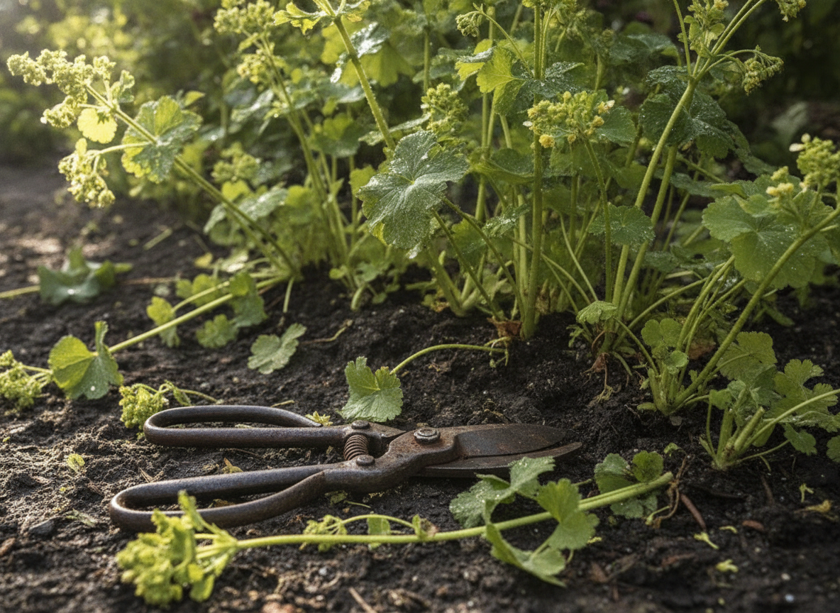 De snoei: schaar tot op de grond
