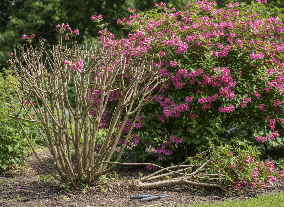 Already a bald, hollow weigela? Renovation pruning, not the one-in-three