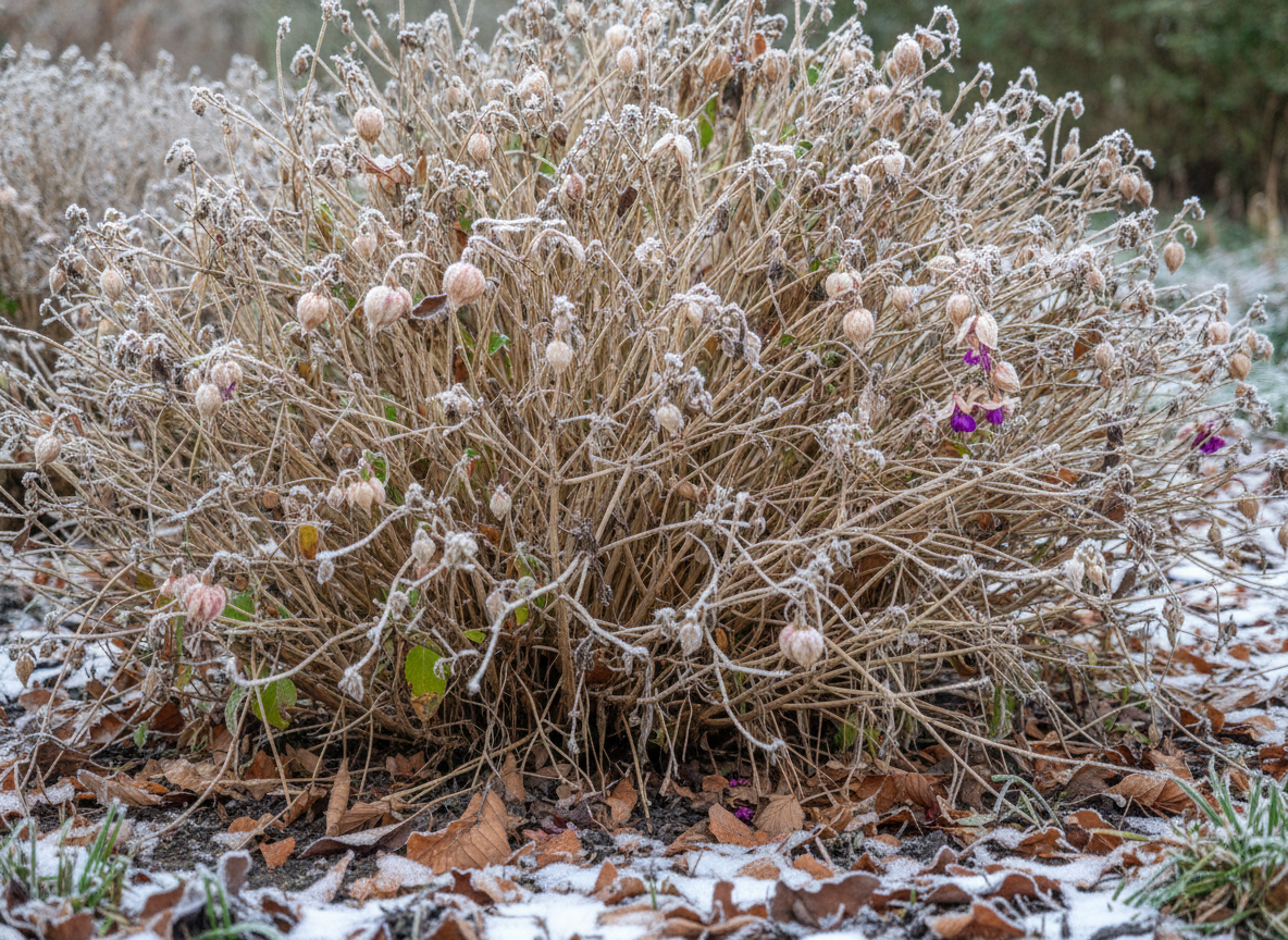 Waarom de oude stengels de winterjas van de plant zijn