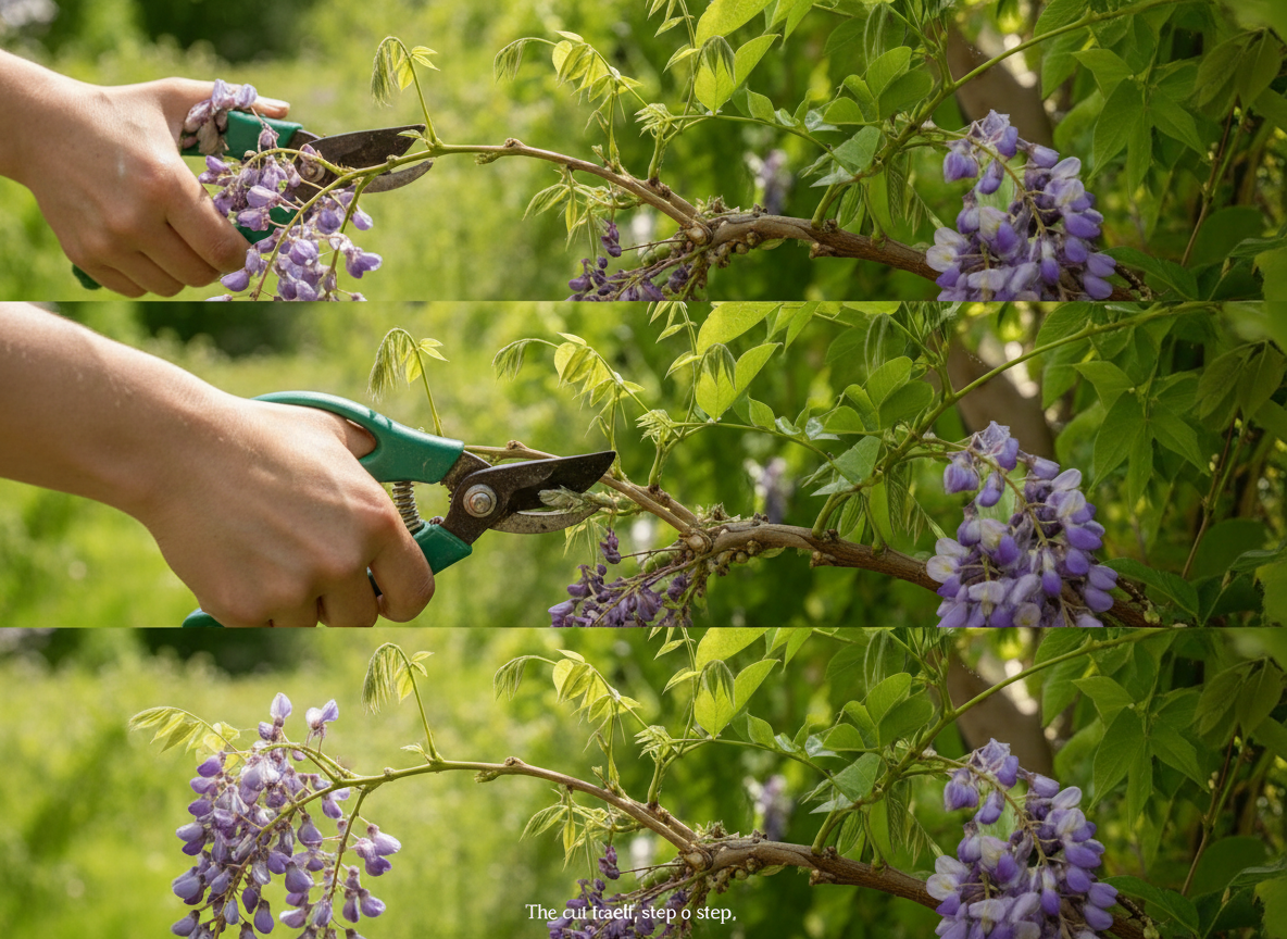 The cut itself, step by step